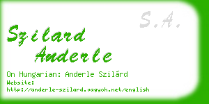 szilard anderle business card